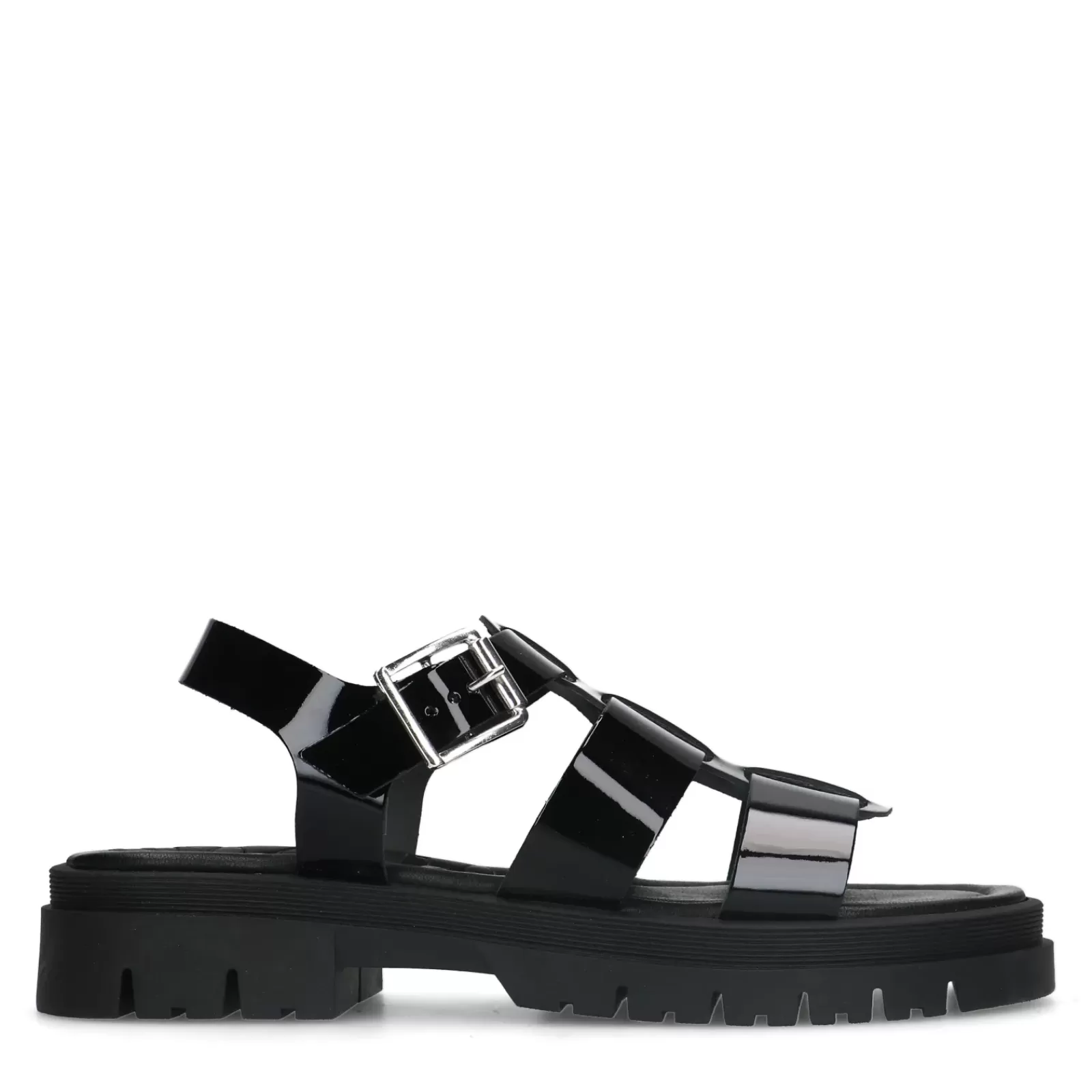 Femmes Sacha Sandales<Sandales Chunky En Cuir - Noir