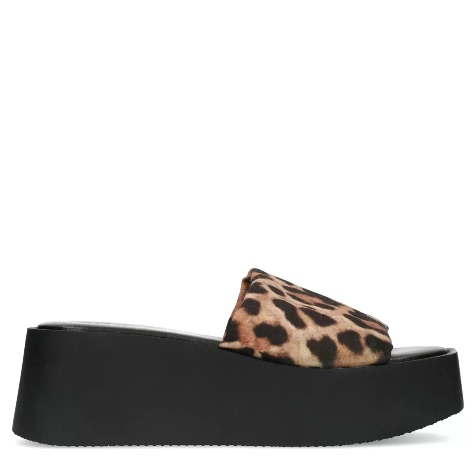 Femmes Sacha Sandales<Sandales Compensees Leopard - Noir