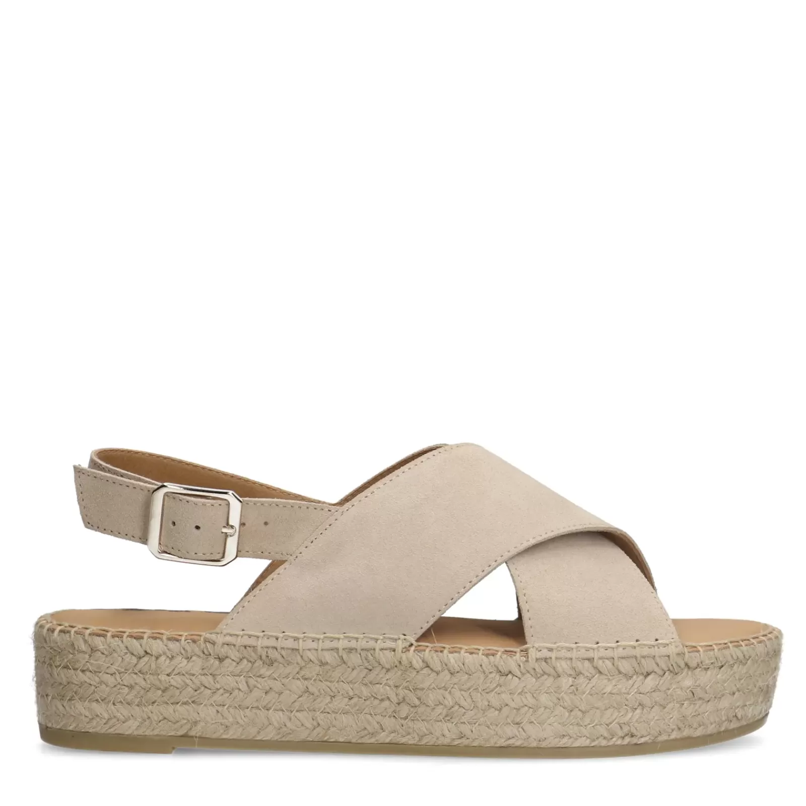 Femmes Sacha Sandales<Sandales Daim A Plateforme - Beige