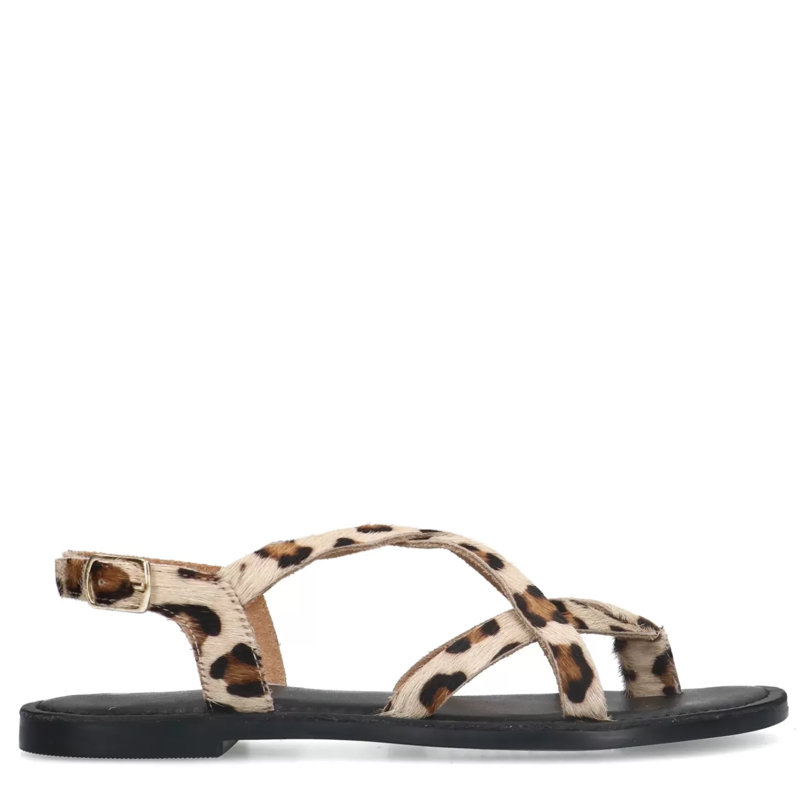 Femmes Sacha Sandales<Sandales En Cuir Avec Imprime Leopard