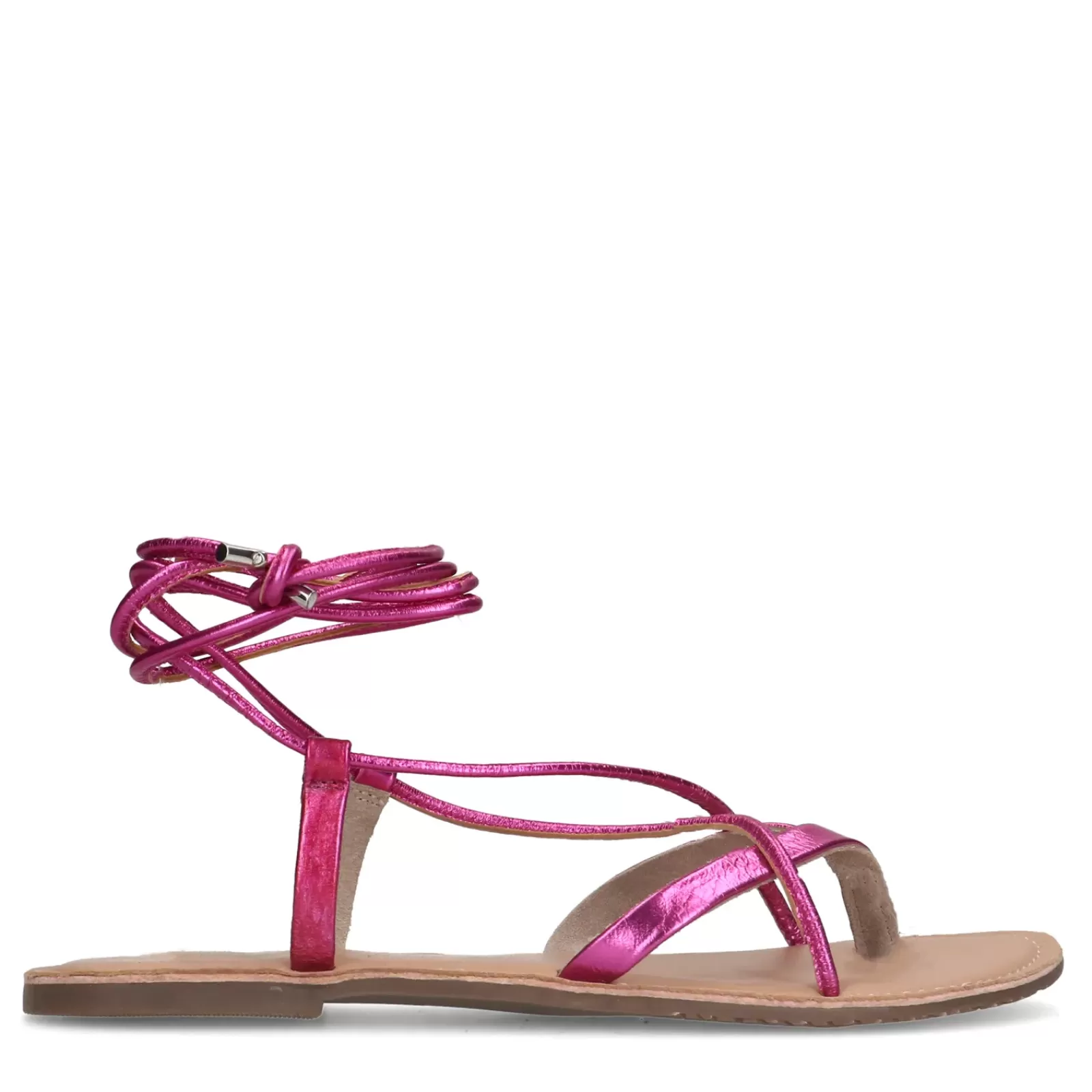 Femmes Sacha Sandales<Sandales Metallisees En Cuir - Rose