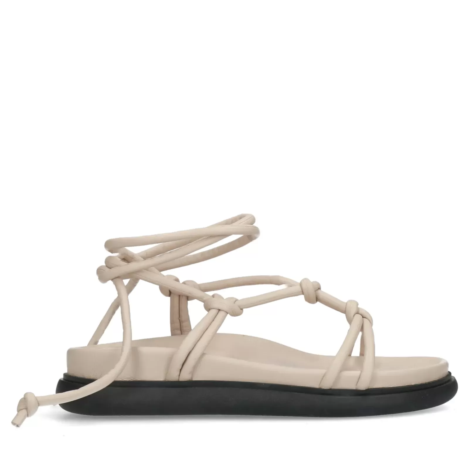 Femmes Sacha Sandales<Sandales Plates A Lacets - Beige