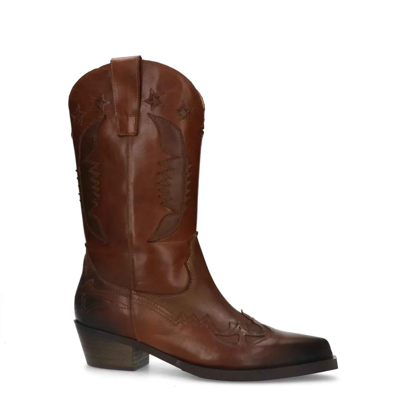 Hommes Sacha Bottes<Santiags En Cuir - Marron