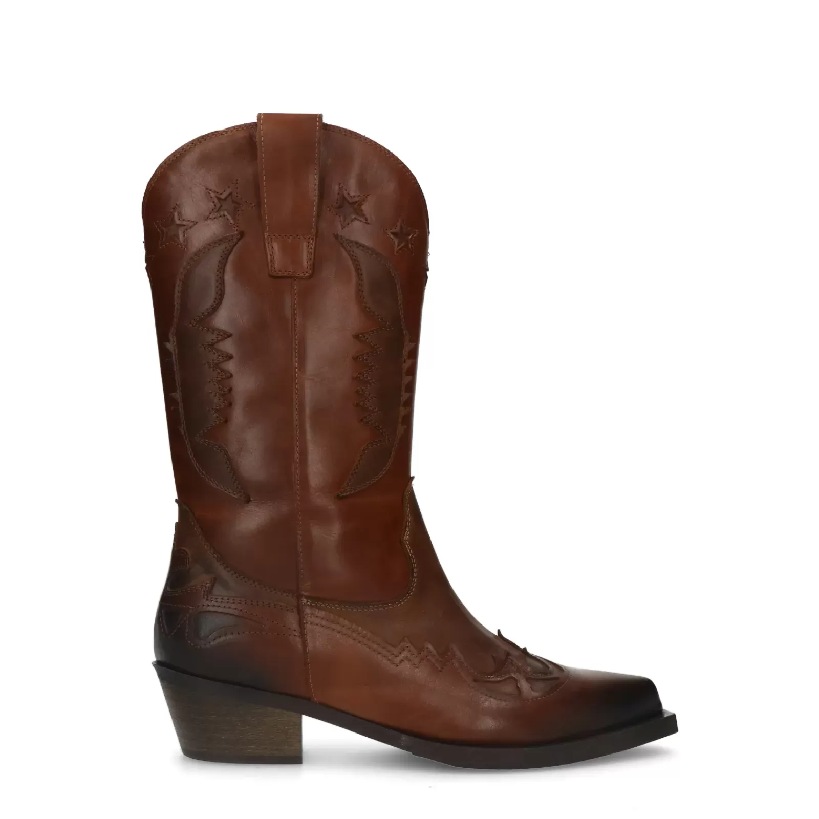 Hommes Sacha Bottes<Santiags En Cuir - Marron