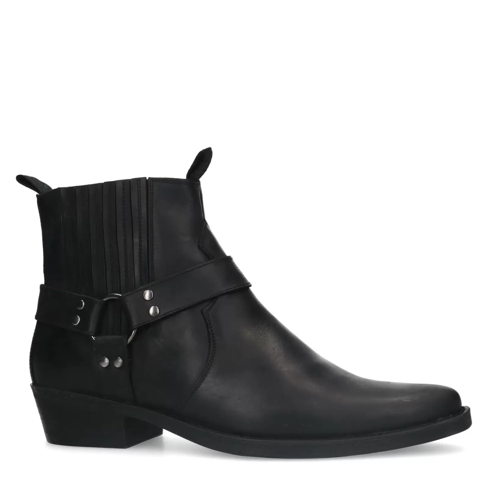 Hommes Sacha Bottes<Santiags En Cuir - Noir