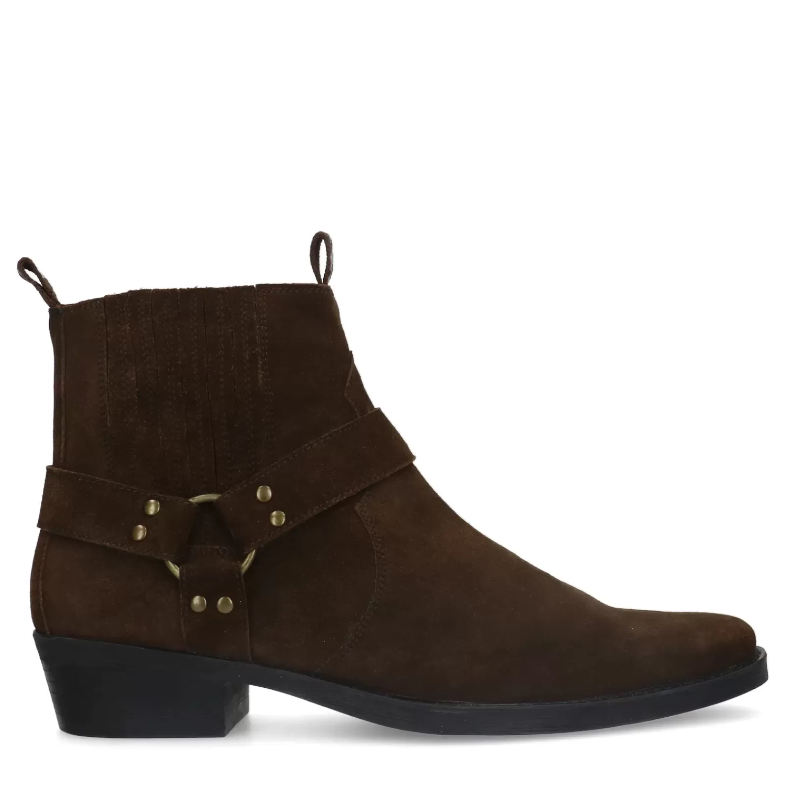 Hommes Sacha Bottes<Santiags En Daim - Marron Fonce